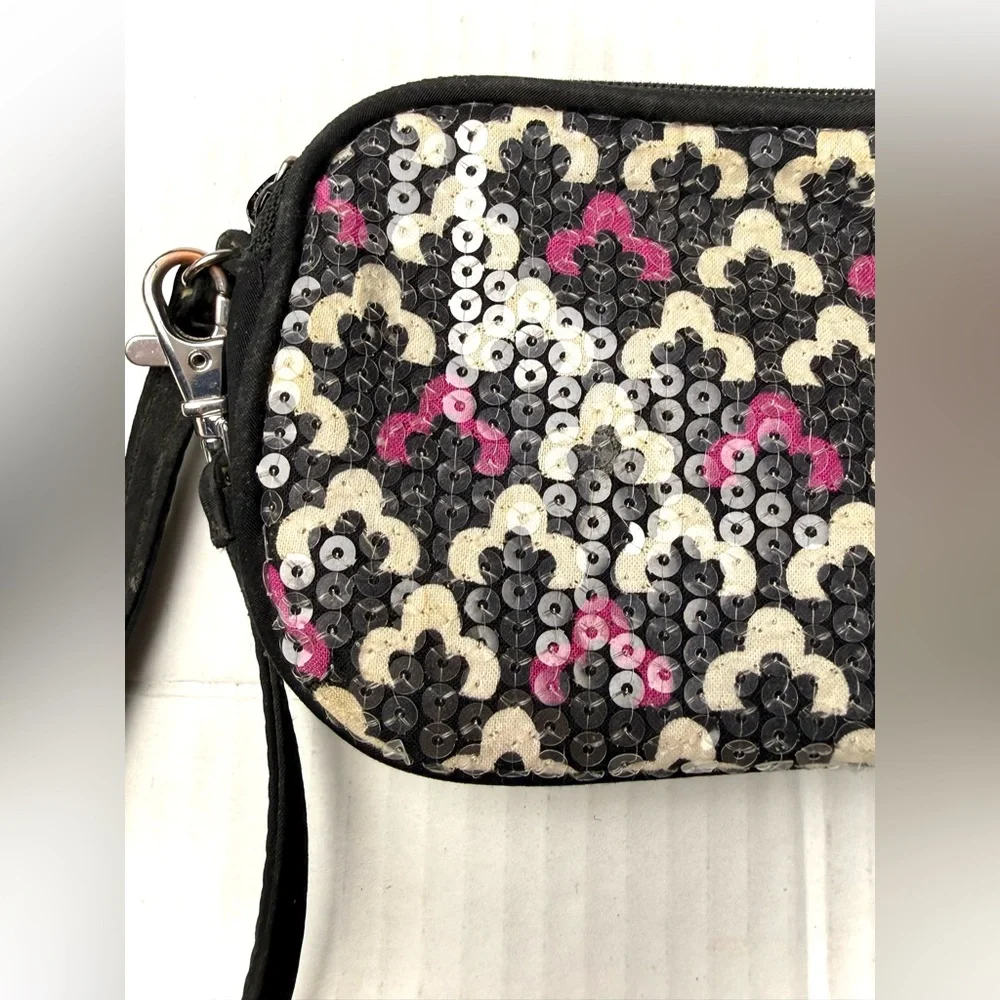 Vera Bradley Shimmer Sequins Wristlet Clutch Purse In‎ 